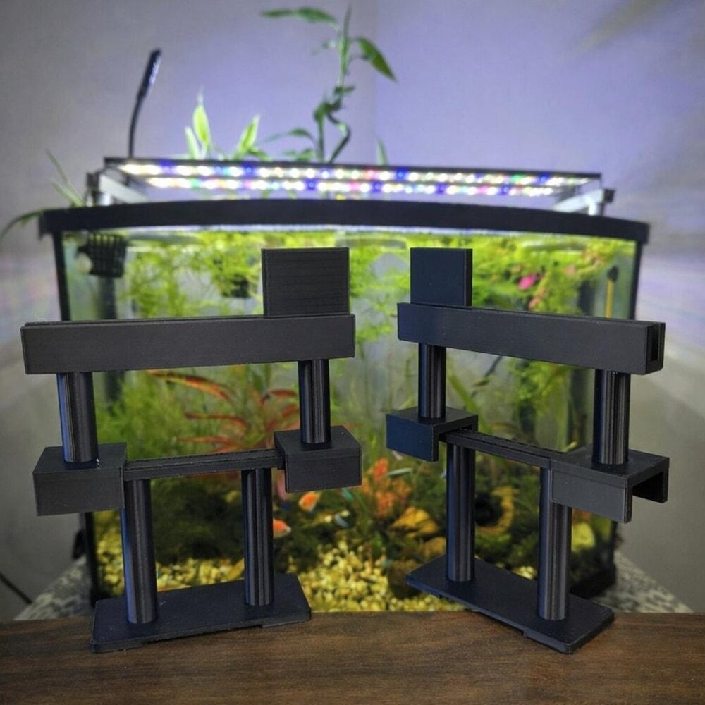 Aquarium Light Risers Extended Dual Tab Hydroponic Aqua-Scape Rimmed Fish Tanks
